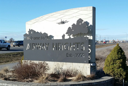 Airway Heights Welcome Sign.