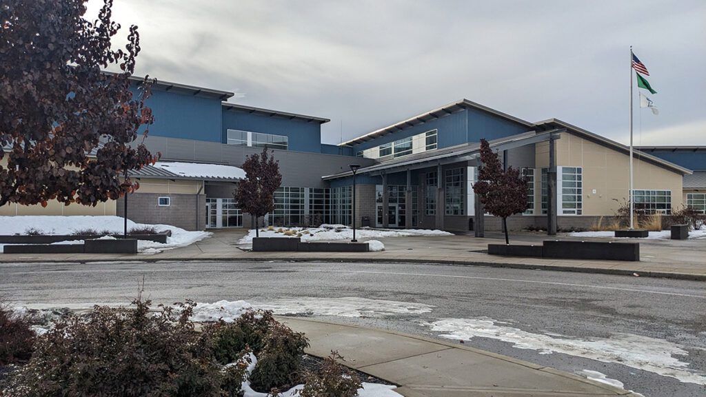 An image of the exterior of Cheney Middle School.