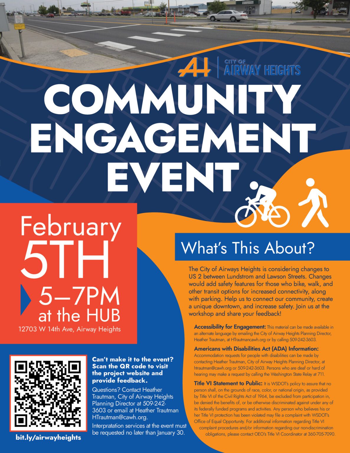 US 2 Pedestrian Safety Improvement Project Community Engagement Event