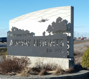 Airway Heights Welcome Sign.