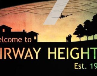 Graphic used for 'Welcome to Airway Heights' since 1955.
